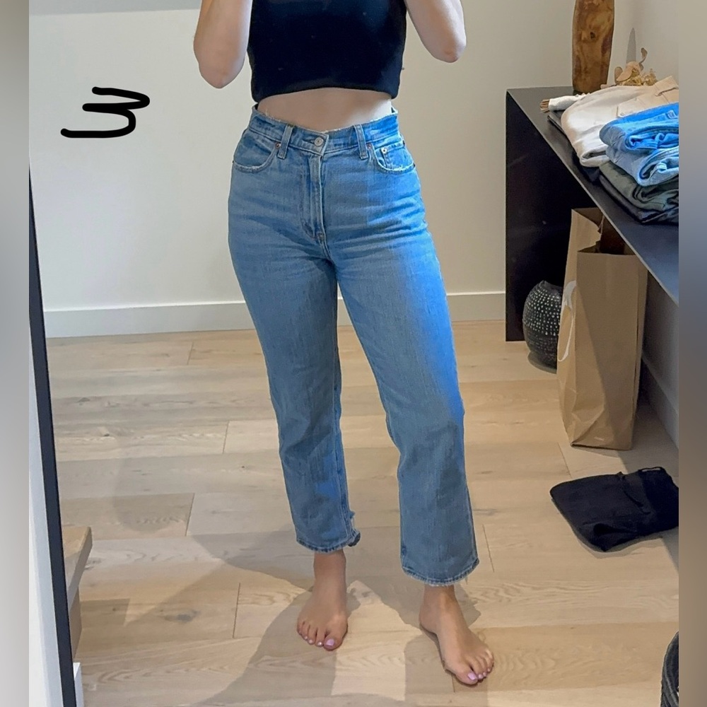 Abercrombie & Fitch Curve Love Ankle Straight Jeans